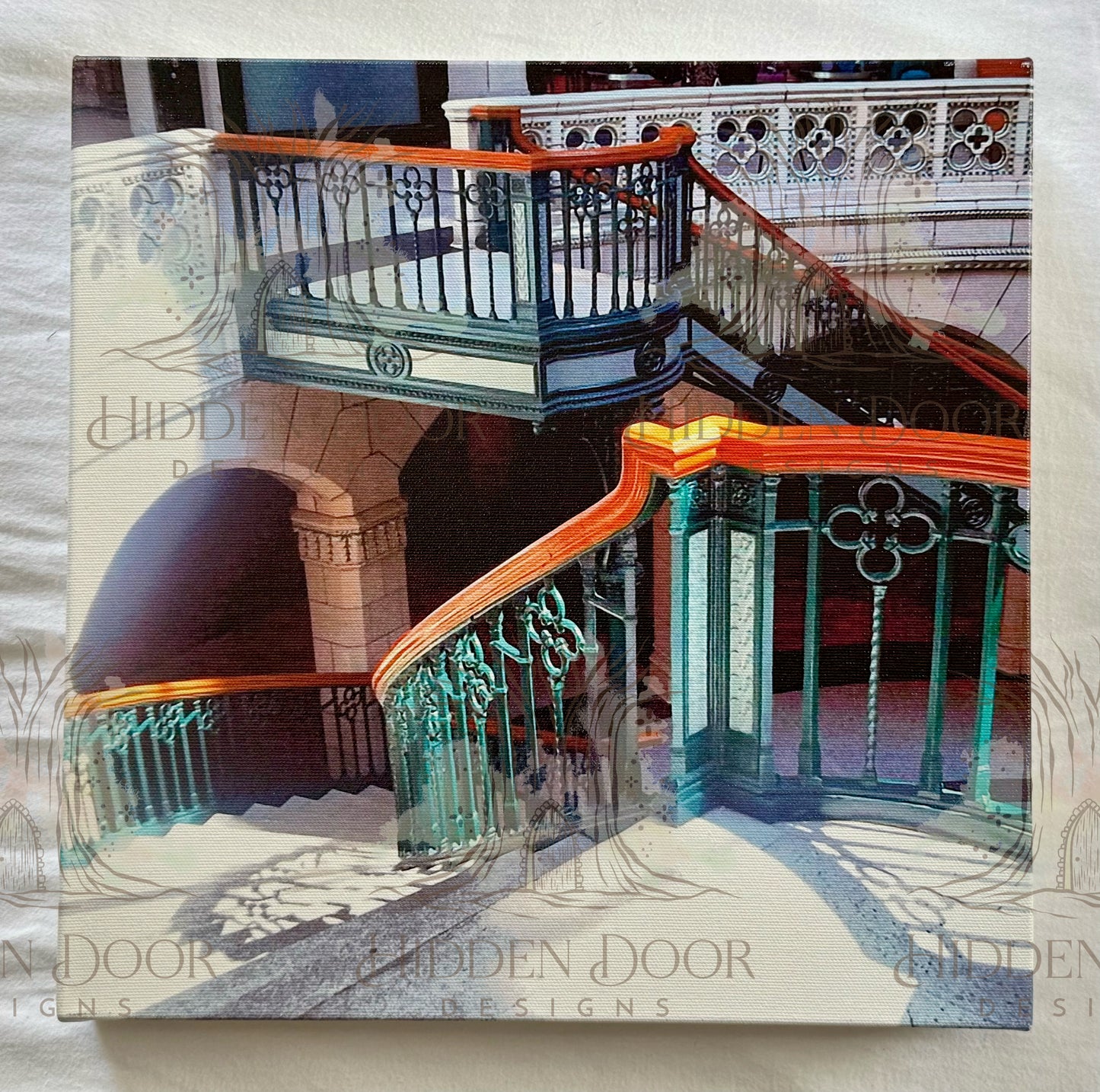 Staircase Shadows (12x12x1 Canvas Framed Photo)