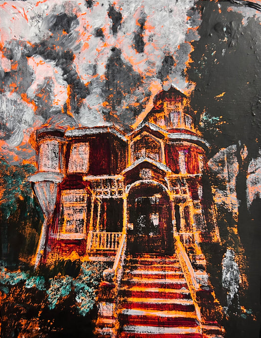 5x7 Victorian House (Red), Sarnia Ontario