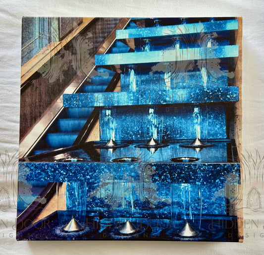 Escalators and Waterfalls (12x12x1 Canvas Framed Photo)