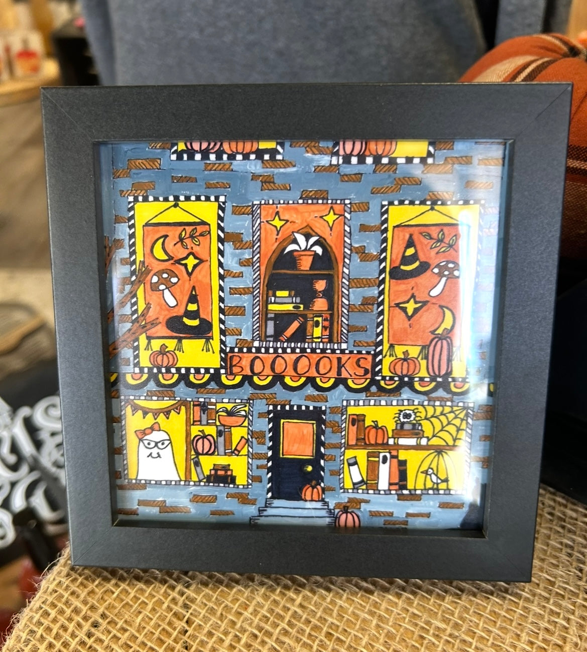 Boookstore Framed Illustration Print