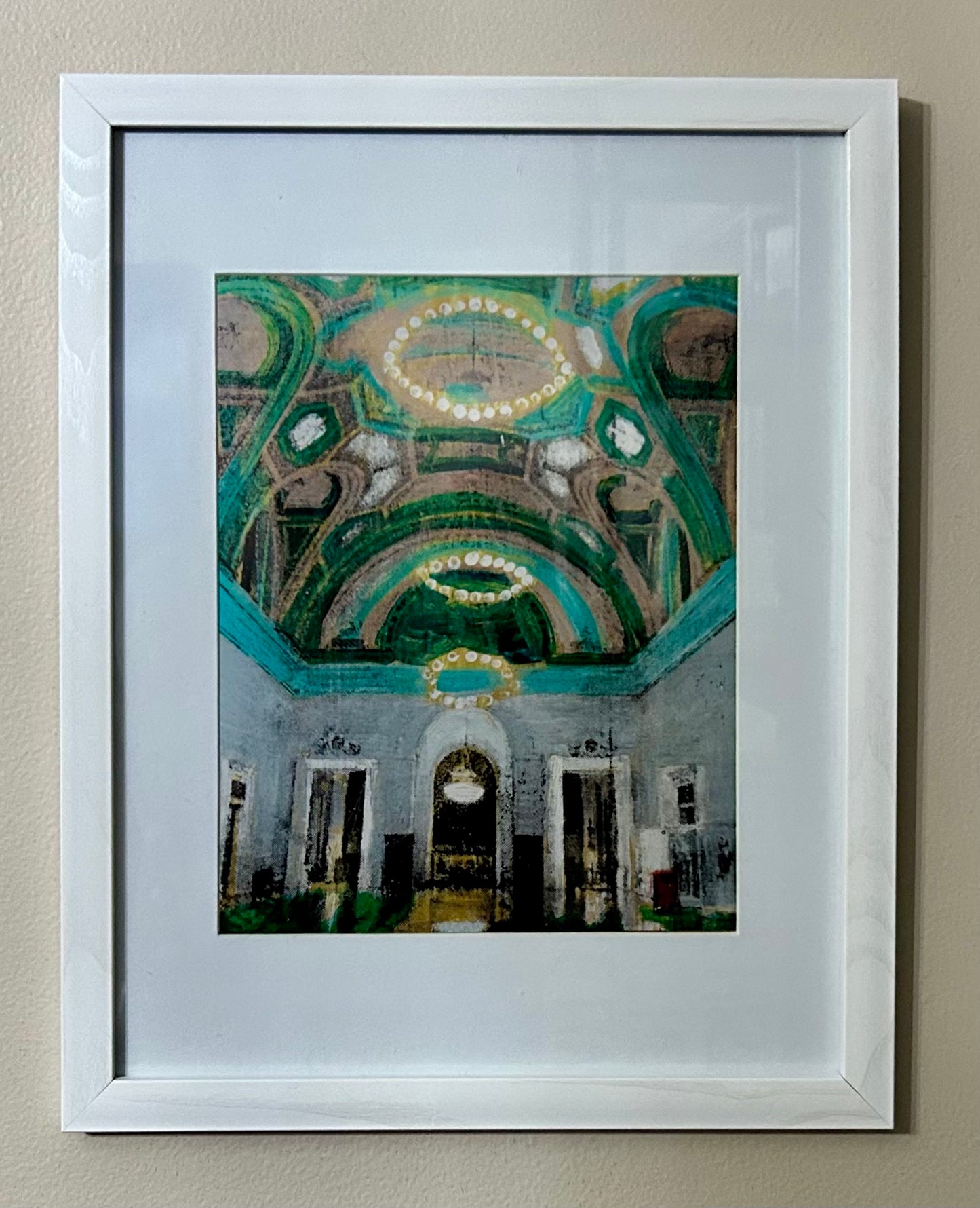 Detroit Institute of Art, Detroit MI - 8x10 Framed Gelli Prints (not original)
