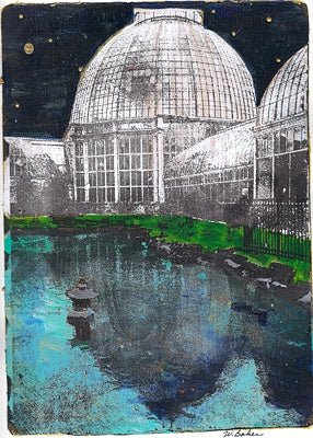 5x7 Belle Isle Conservatory at Night
