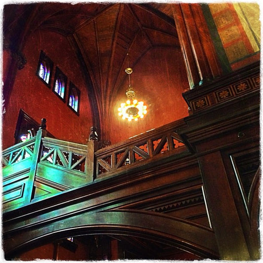 12x12 Chandelier and Stairs, Harvard Campus