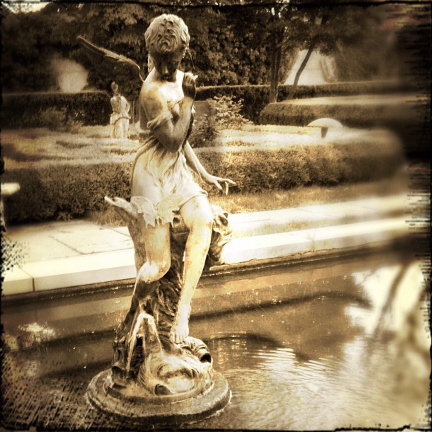 12x12 Sepia-Tone Sculpture - Grosse Pointe